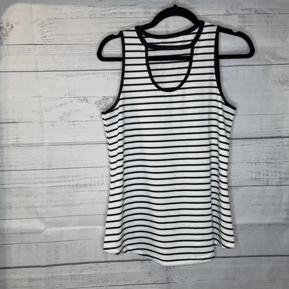 NWOT Black & White striped tank